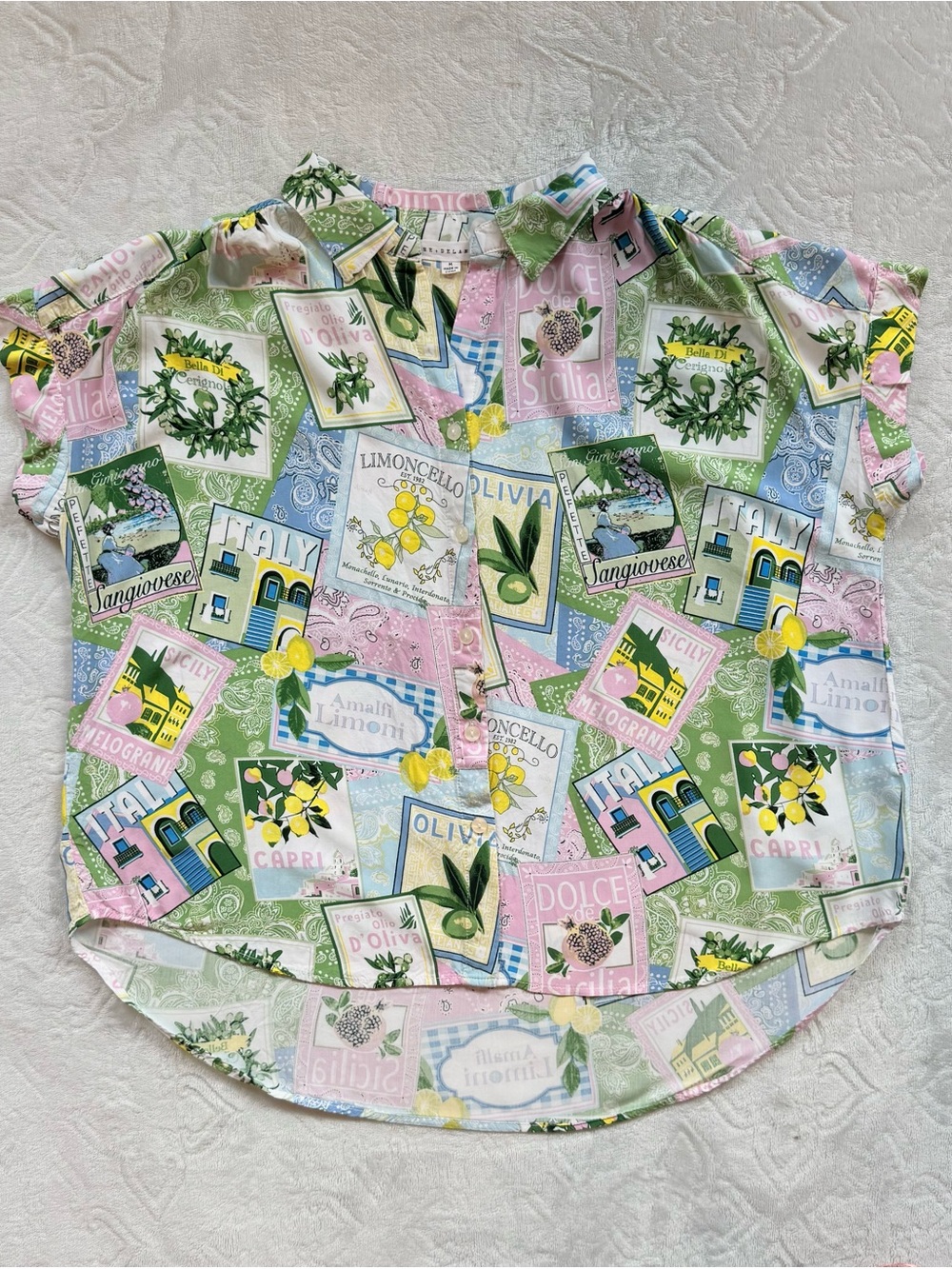 Jane and Delancey Pastel Multi-Color Button Down Shirt